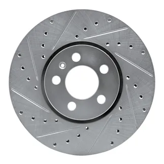 R1 Concepts EDZ-74020L Brake Rotor Drilled and Slotted Silver